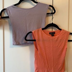 ✨ANY 2 FOR 15 ANY 3 FOR 20✨- Set of Two XS Pastel Crop Tops